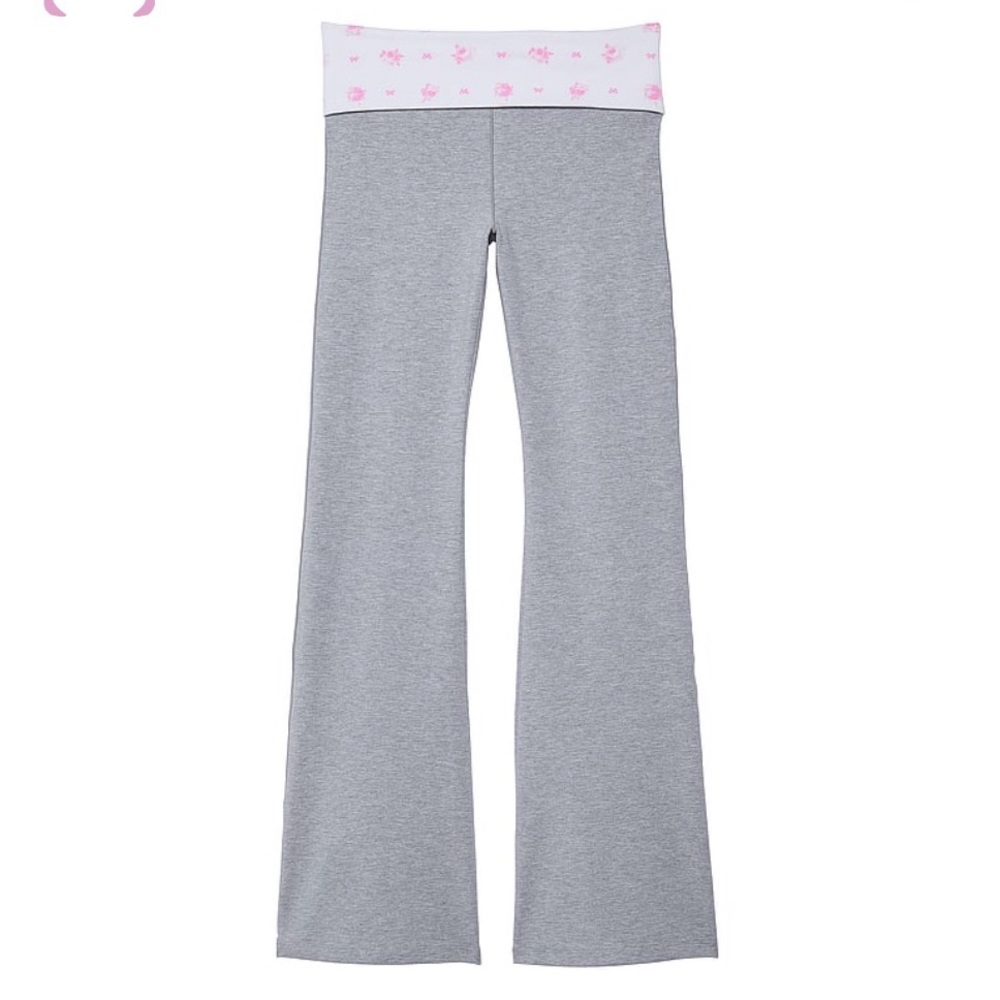 PINK x LoveShackFancy Cotton Foldover Flare Leggings Size XL Short